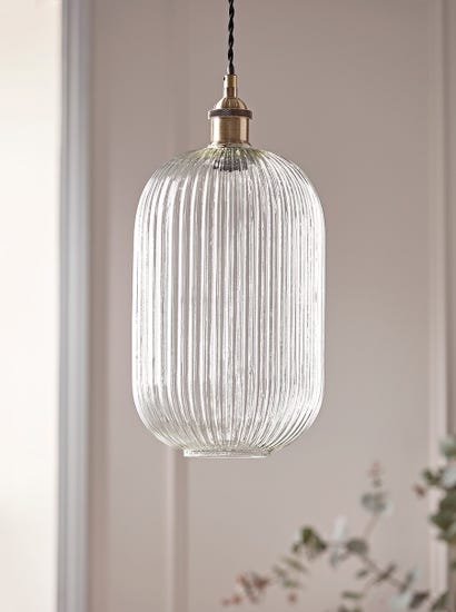 Ribbed Glass Pendant