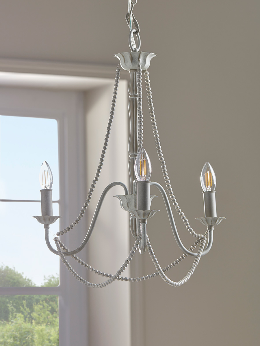 Product photograph of Metal Beaded Chandelier from Cox and Cox