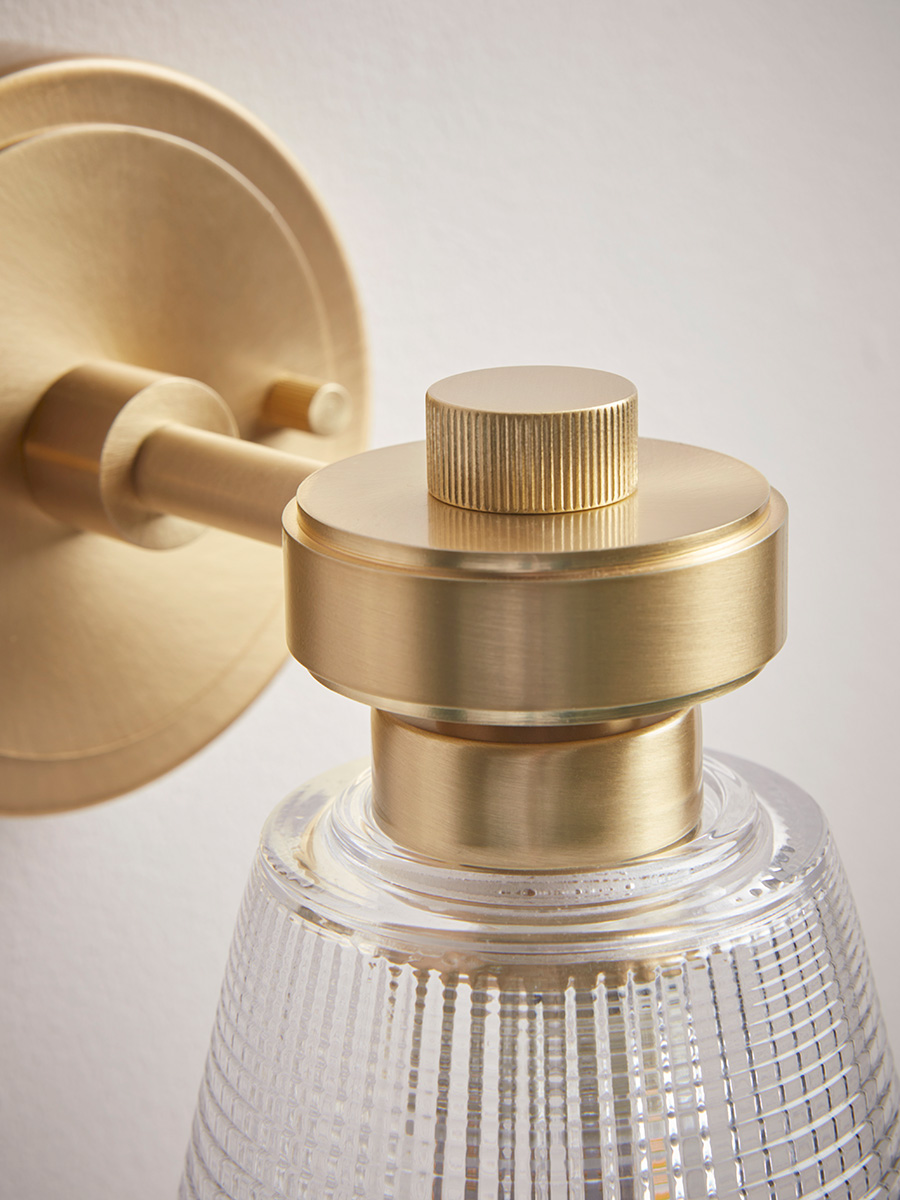 Textured Glass Wall Light