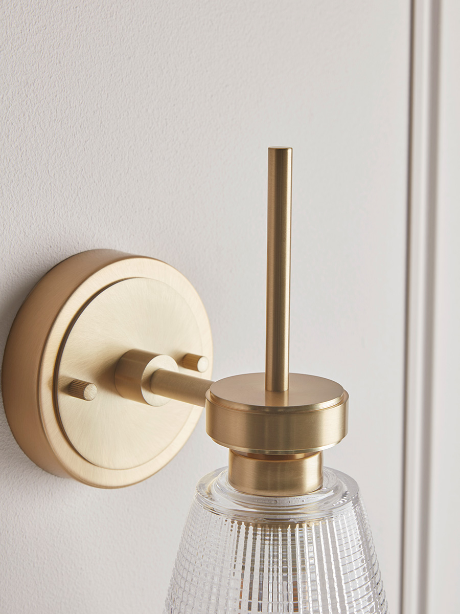 Textured Glass Wall Light