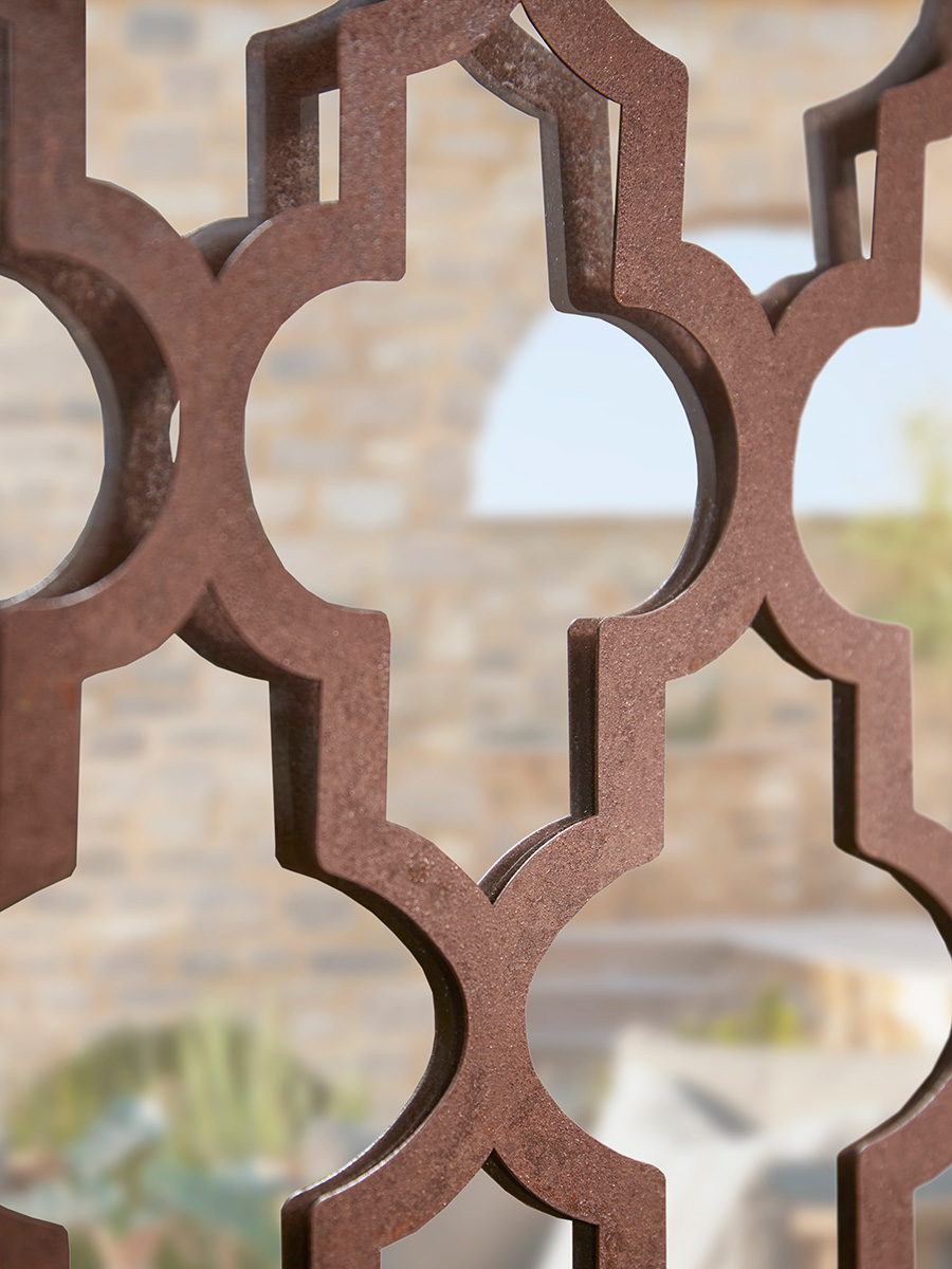 Product photograph of Outdoor Trellis Mirror from Cox and Cox.