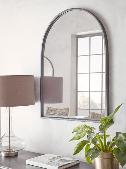 Iron Arched Window Mirror