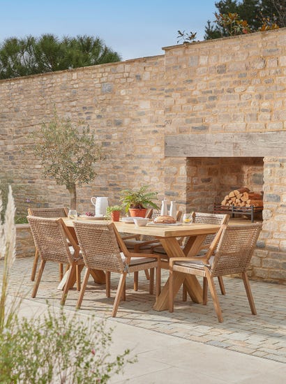 Positano Cross Legged Dining Table