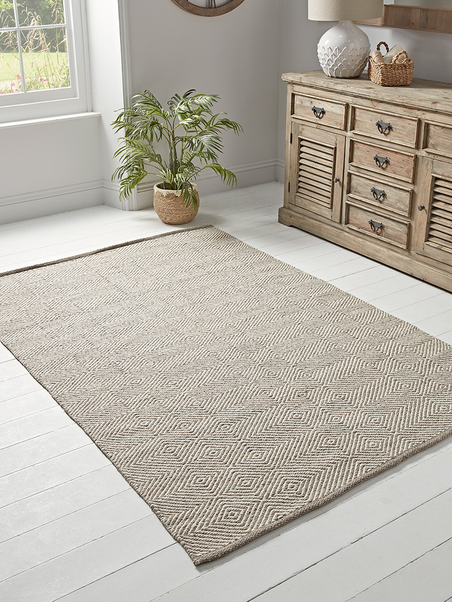 Photo of Diamond handwoven rug