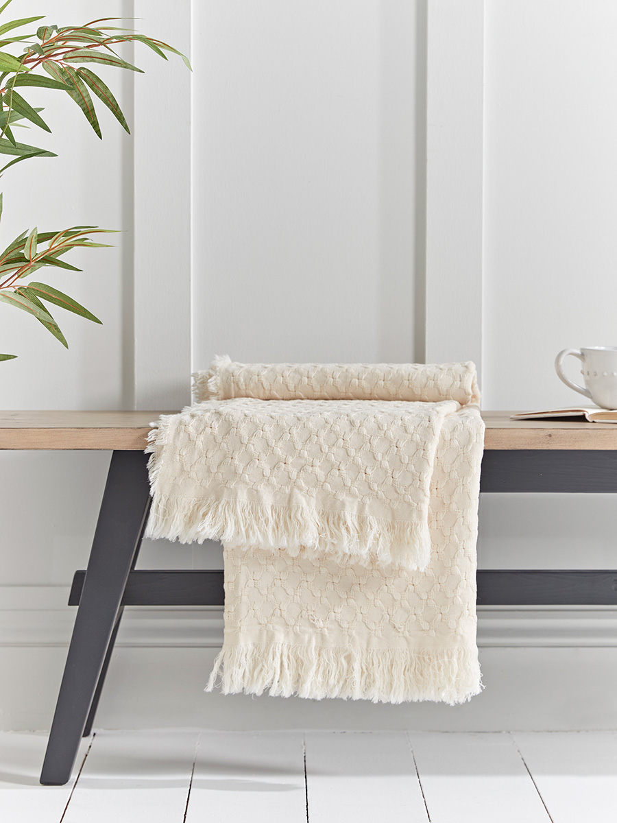 Product photograph of Trellis Weave Throw from Cox and Cox