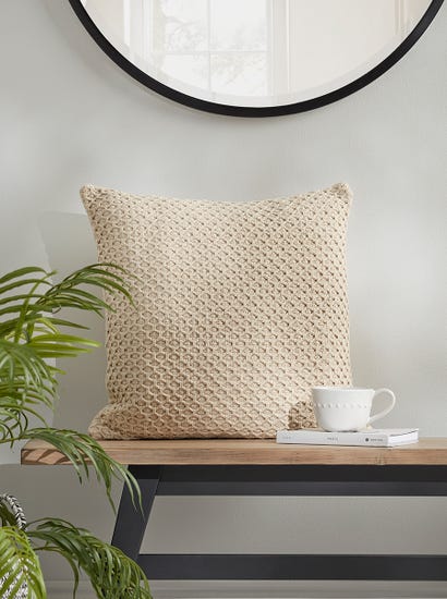 Diamond Knitted Cushion