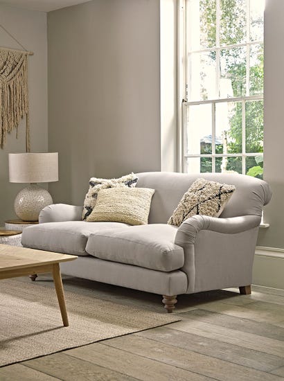 Cosy Three Seater Sofa - Ash Linen Cotton Blend