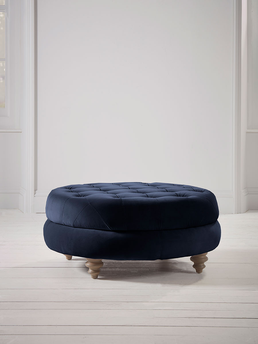 Navy ottoman sales