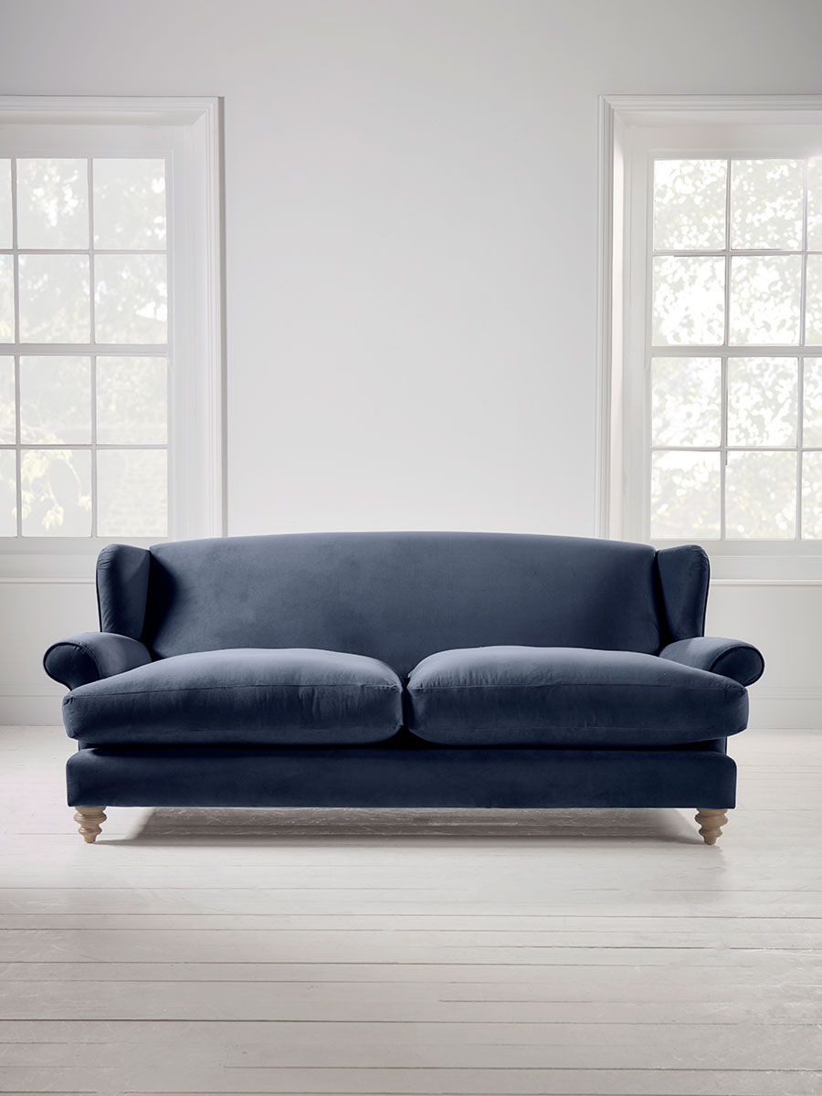 Navy three seater sofa outlet