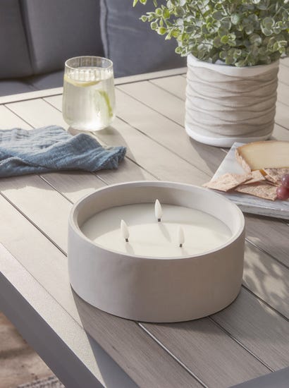 LED Concrete Candle - Large