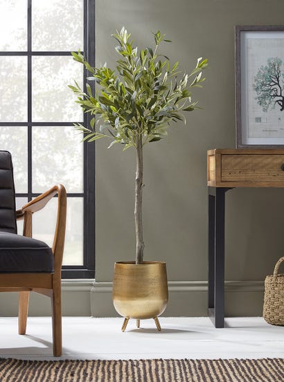 Faux Potted Olive Tree