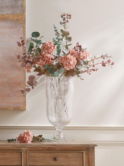Oversized Fluted Glass Vase