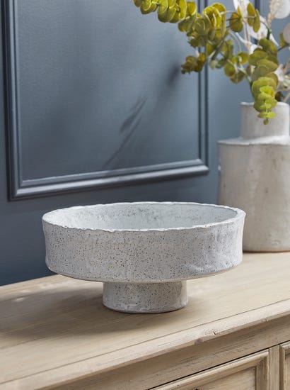 Footed Textured Decorative Bowl