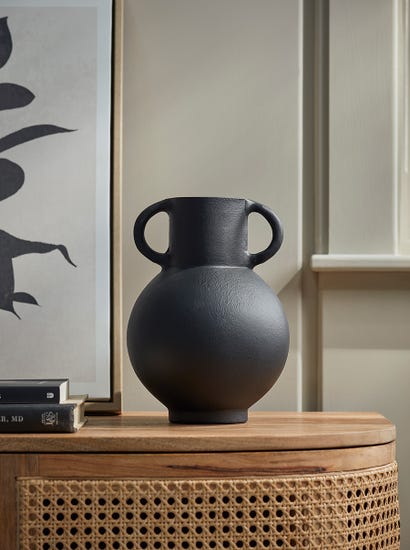Black Handled Vase