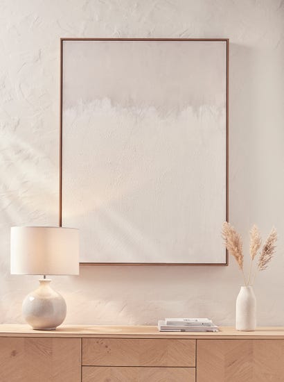 Two Tone Abstract Framed Canvas