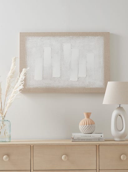 Layered Neutral Stripe Canvas