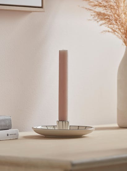 Striped Dinner Candle Holder