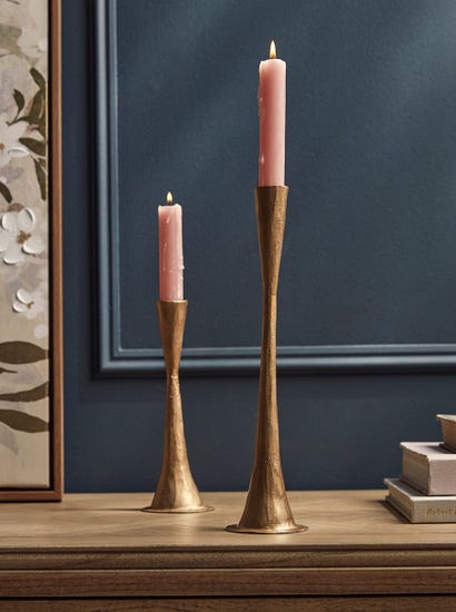 Brass Dinner Candle Holder - Tall