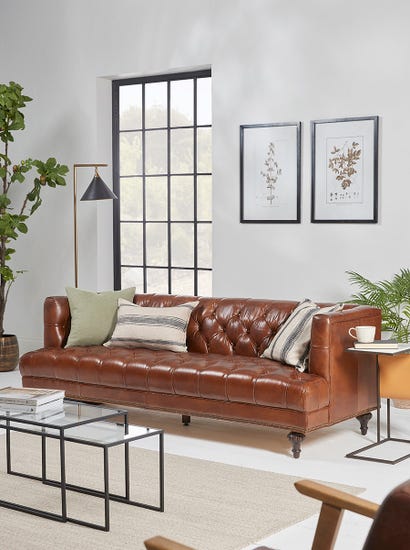 Fenn Sofa - Tan Leather