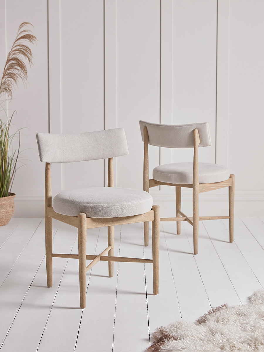 Product photograph of Two Baylin Dining Chairs from Cox and Cox