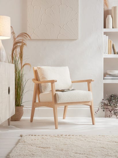 Cane Webbing Armchair - Natural