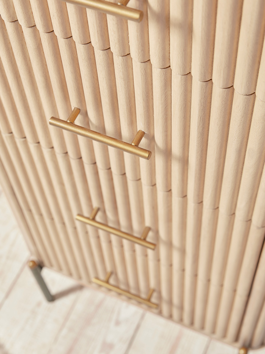 Product photograph of Freja Tall Chest Of Drawers from Cox and Cox.