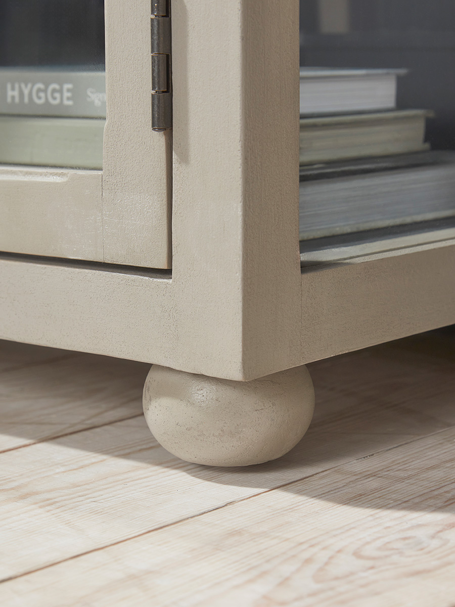 Product photograph of Distressed Birch Display Cabinet from Cox and Cox.