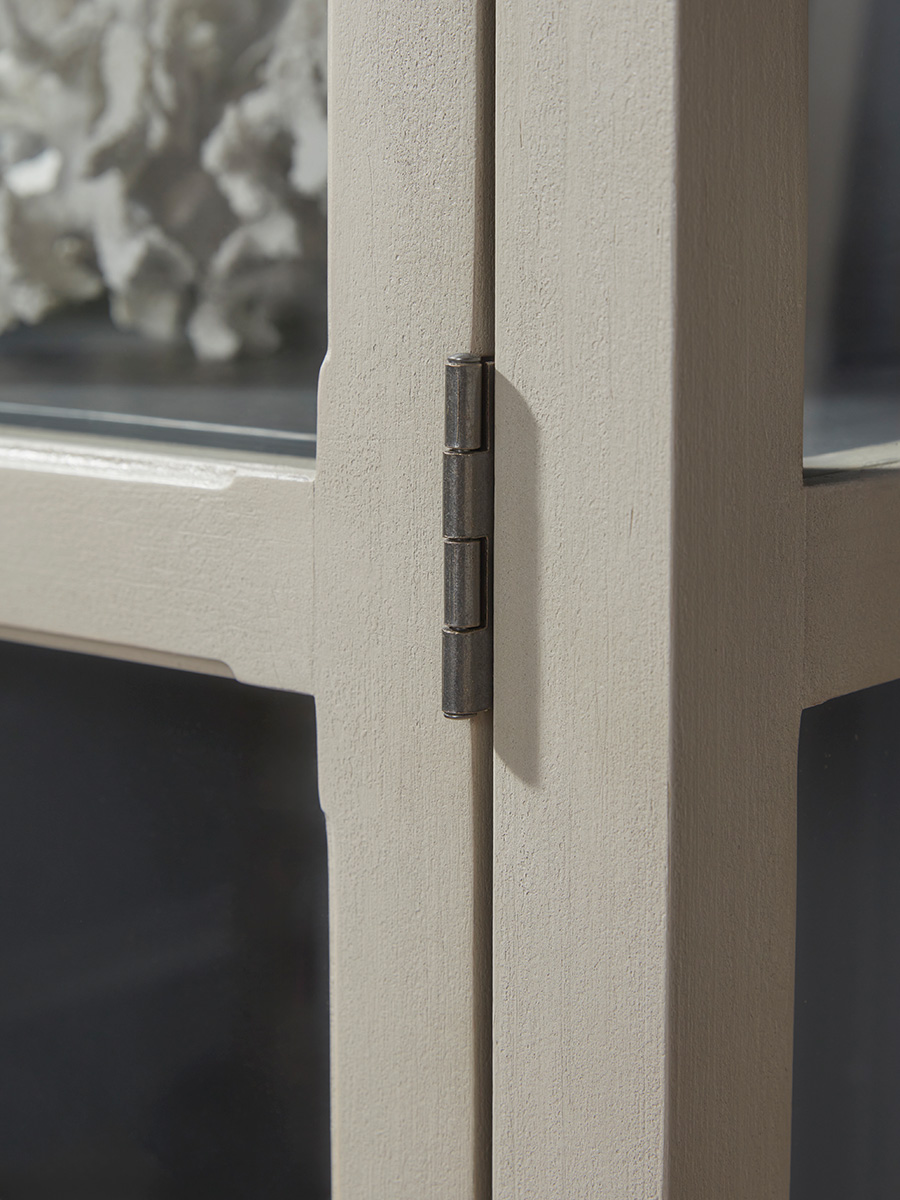 Product photograph of Distressed Birch Display Cabinet from Cox and Cox.