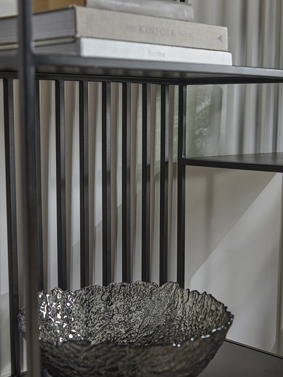 Product photograph of Open Metal Display Cabinet from Cox and Cox.