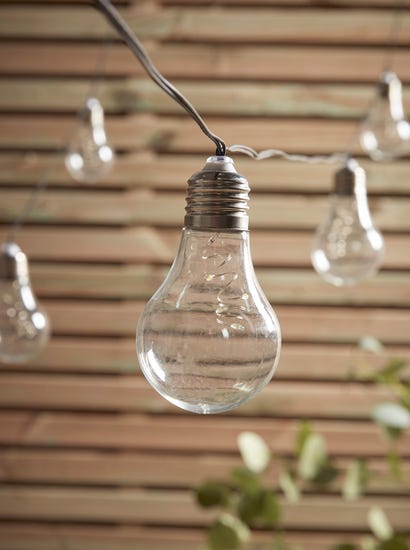 Solar Bulb Festoon Lights - Warm White