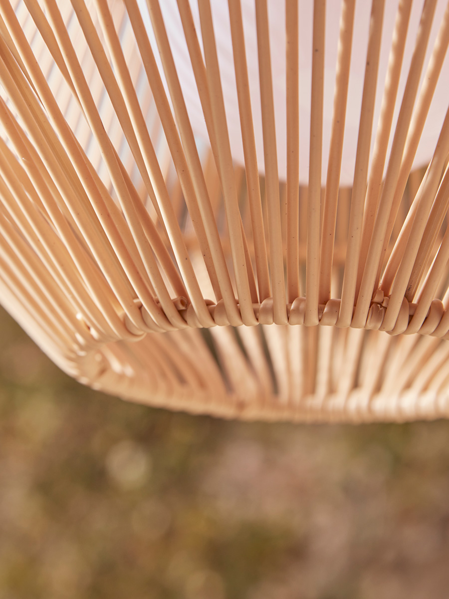 Product photograph of Outdoor Led Tapered Rattan Pendant from Cox and Cox.
