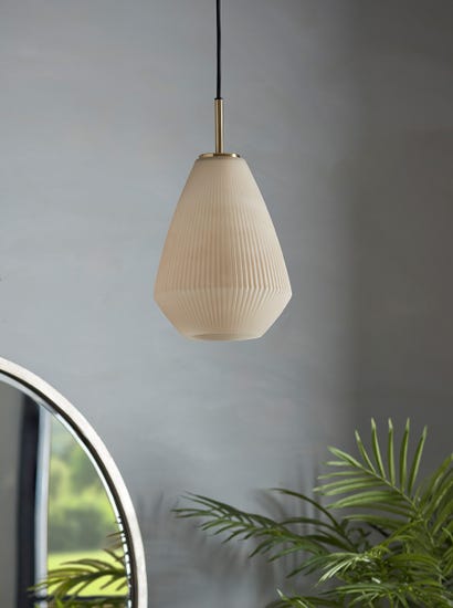 Ribbed Tapered Pendant