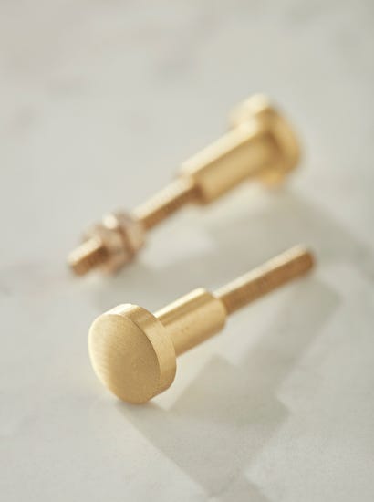Two Round Brass Handles - Small