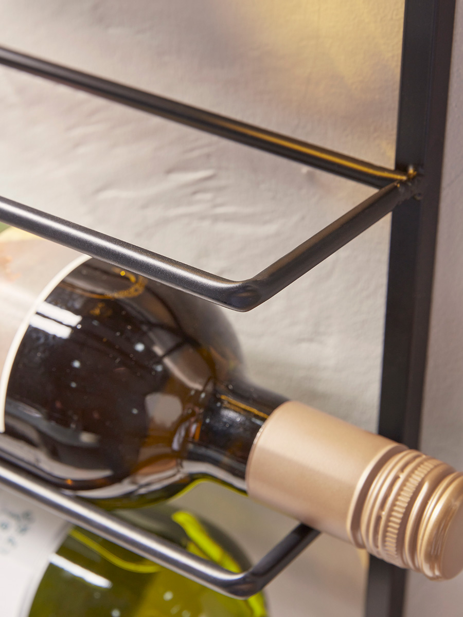 Product photograph of Tall Wall Wine Rack from Cox and Cox.