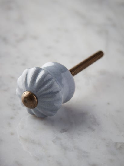 Ceramic Scalloped Handle - Blue