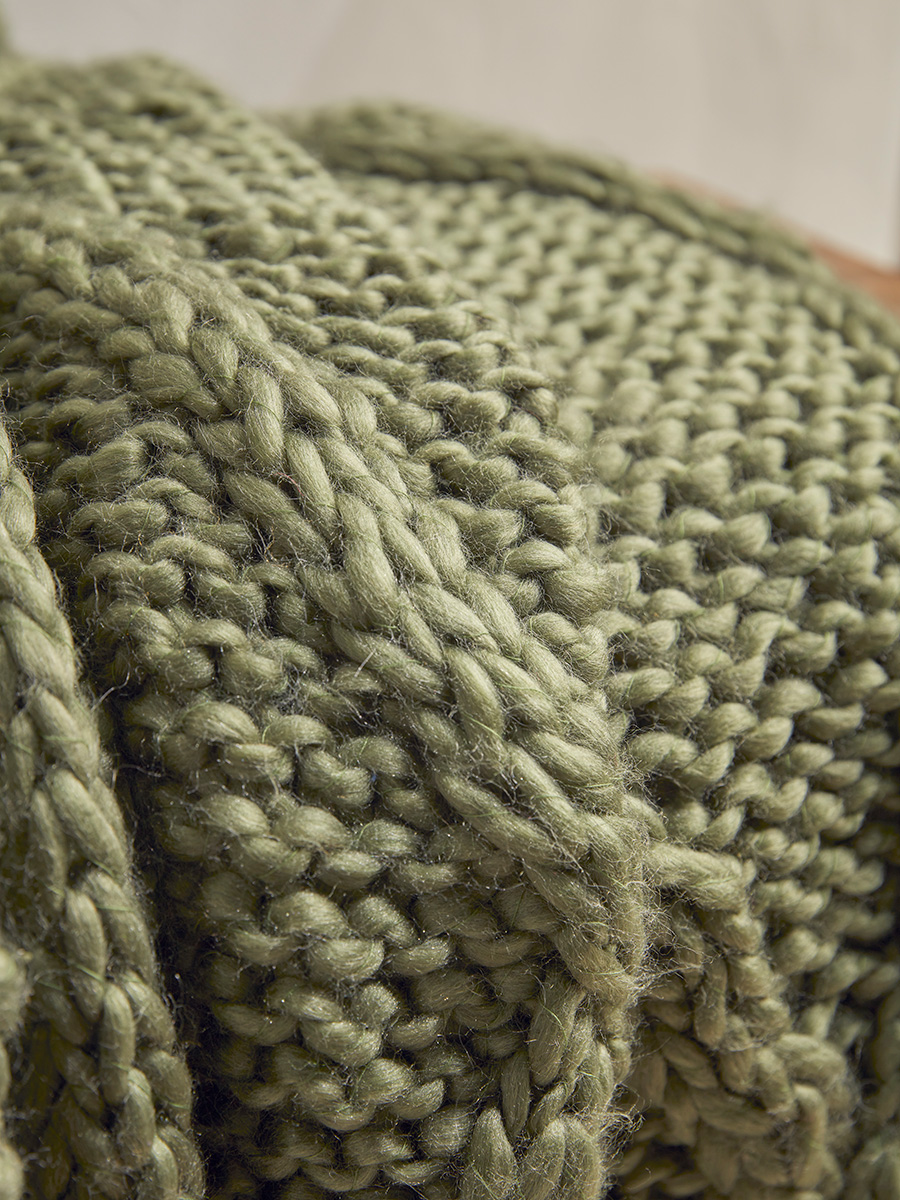 Product photograph of Cable Knit Diamond Throw from Cox and Cox.