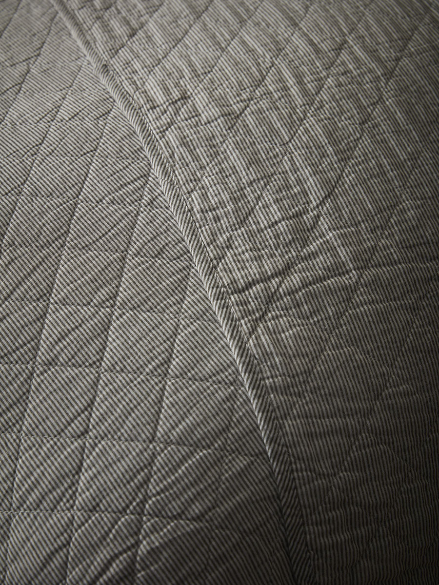 Product photograph of Cotton Black White Quilted Throw from Cox and Cox.