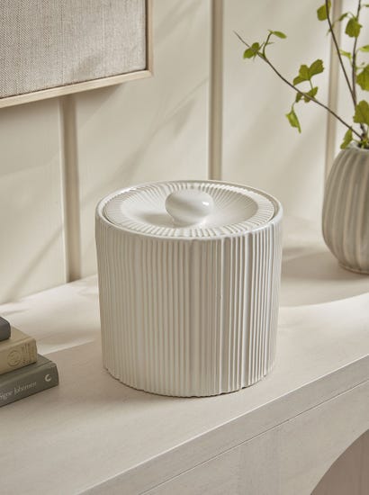 Fluted Storage Jar