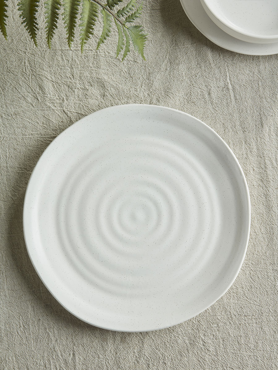 Product photograph of Six Speckled Dinner Plates from Cox and Cox.