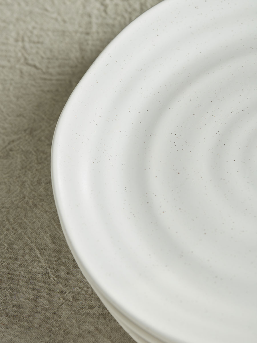 Product photograph of Six Speckled Dinner Plates from Cox and Cox.