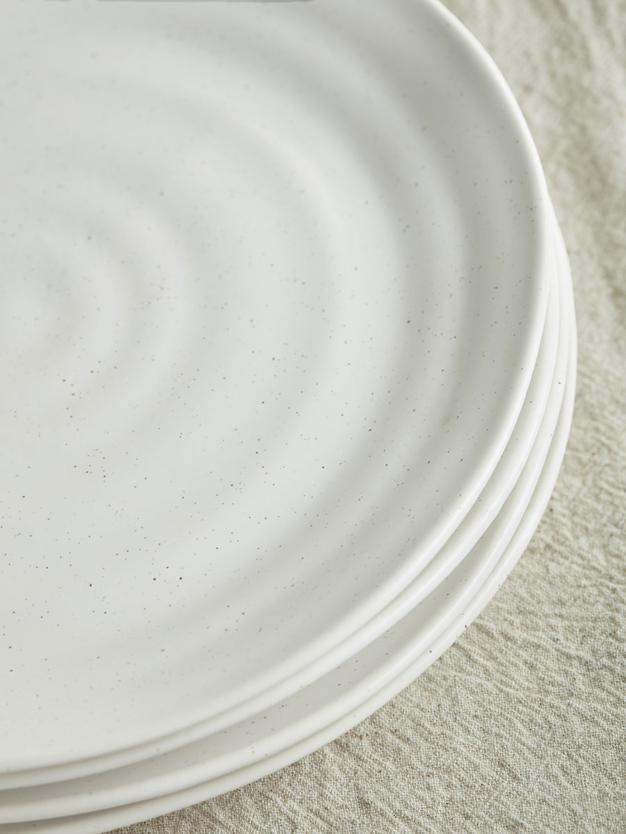 Product photograph of Six Speckled Dinner Plates from Cox and Cox.