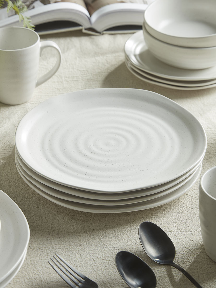 Product photograph of Six Speckled Dinner Plates from Cox and Cox