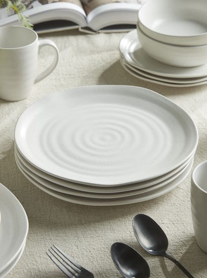 Six Speckled Dinner Plates