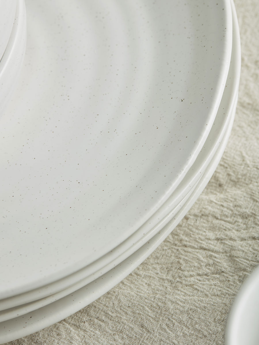 Product photograph of Six Speckled Side Plates from Cox and Cox.