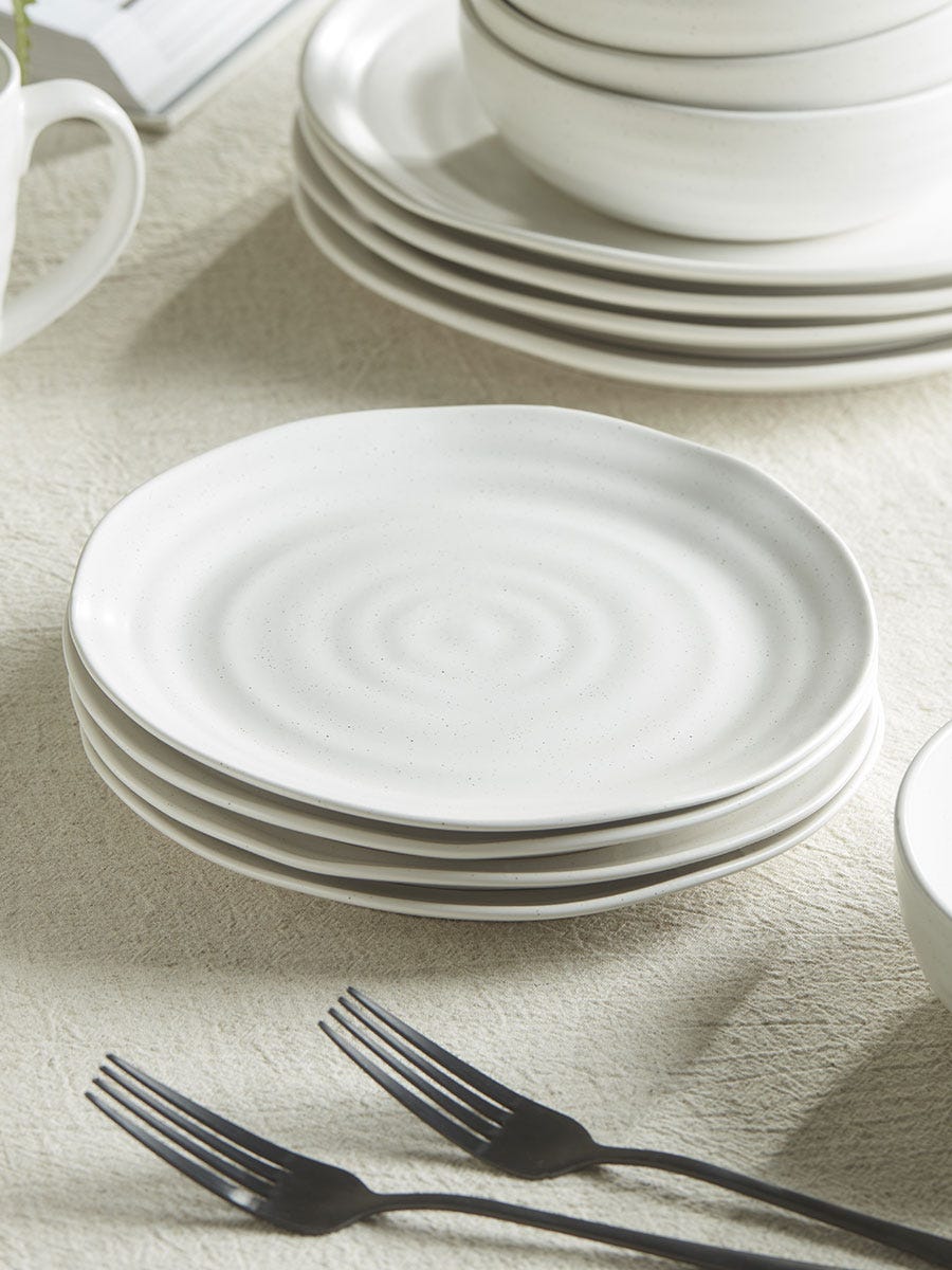Product photograph of Six Speckled Side Plates from Cox and Cox