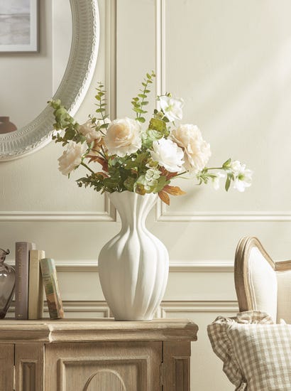 Fluted Stoneware Vase