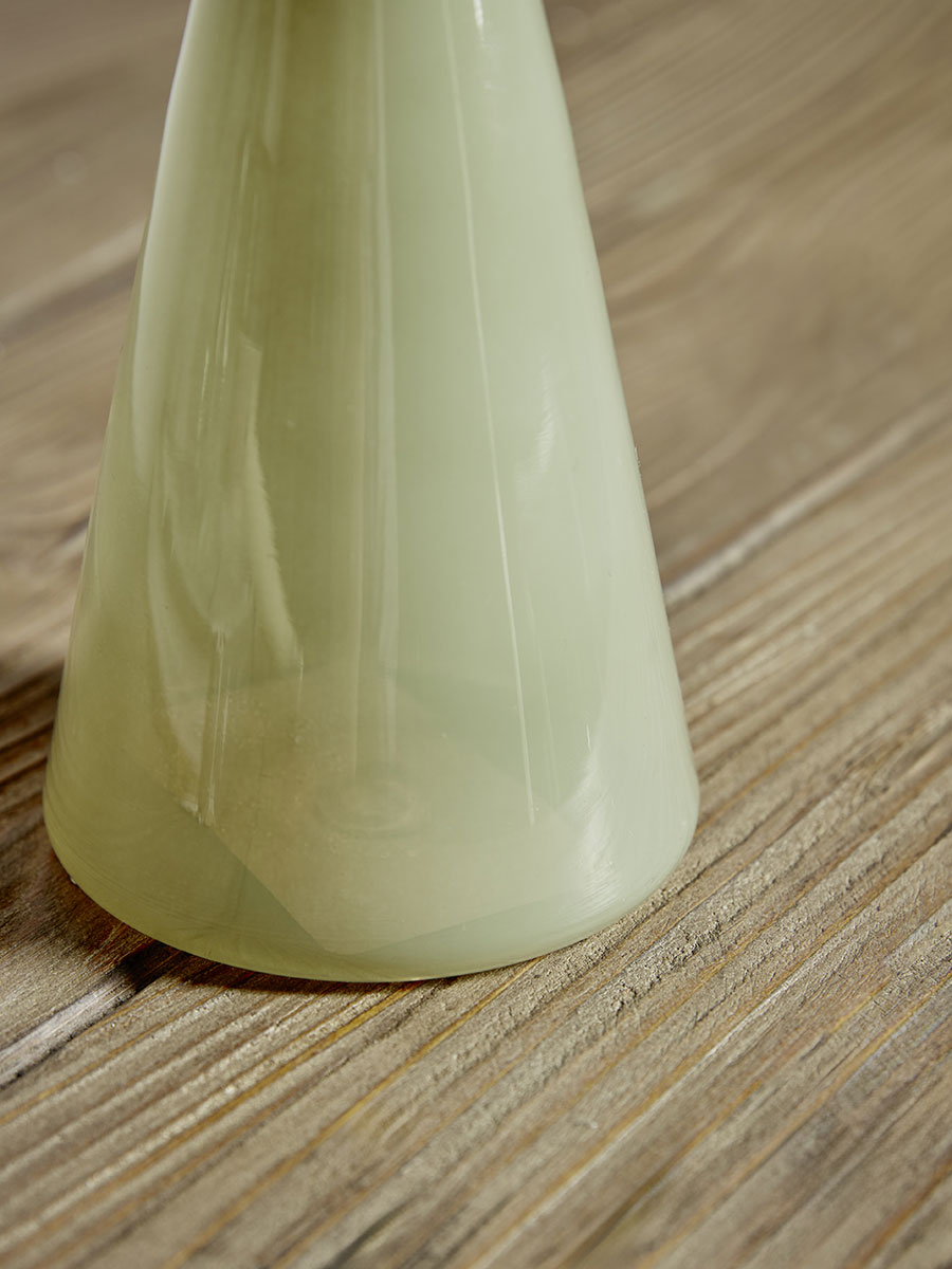 Product photograph of Sage Glass Candle Holder - Large from Cox and Cox.