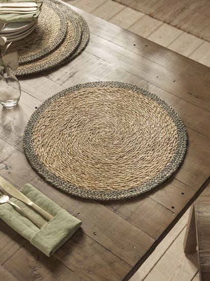 Four Woven Border Placemats