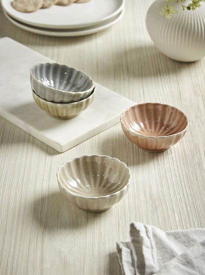 Four Fluted Dipping Bowls