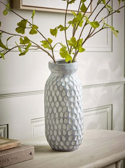 Textured Dash Ceramic Vase